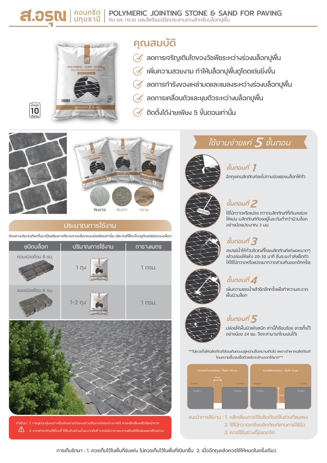 ขายส่งทรายประสานร่องผสมโพลิเมอร์